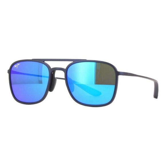 New MAUI JIM Keokea Blue Polarised Square B447 03M Sunglasses Women - Picture 1 of 4